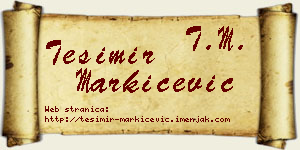 Tešimir Markićević vizit kartica